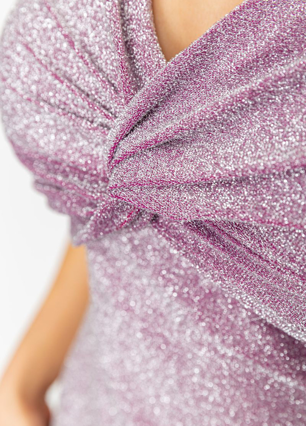 Светло-фиолетовое коктейльное платье Ager меланжевое