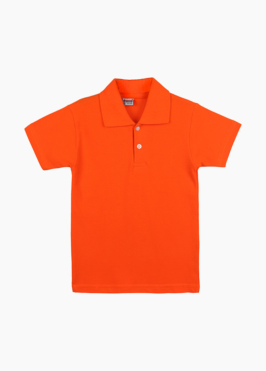 Оранжевая детская футболка-поло для мальчика Pitiki kids однотонная