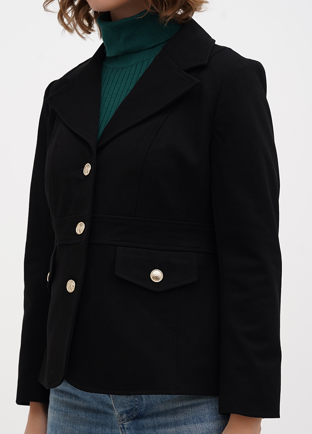 Черный женский жакет Talbots однотонный - демисезонный