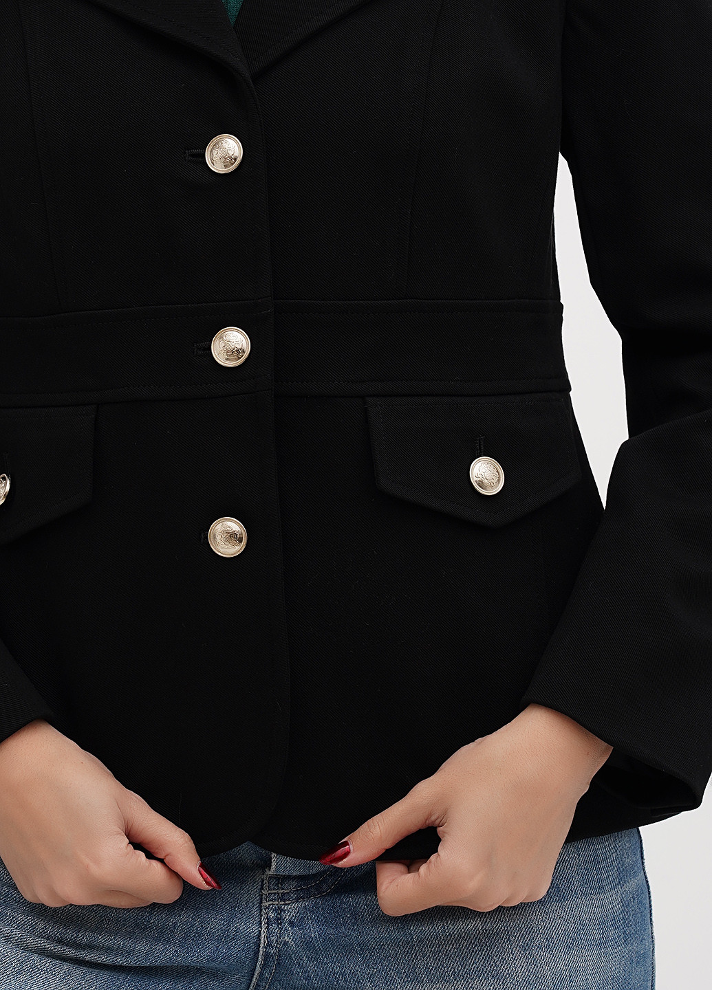 Черный женский жакет Talbots однотонный - демисезонный