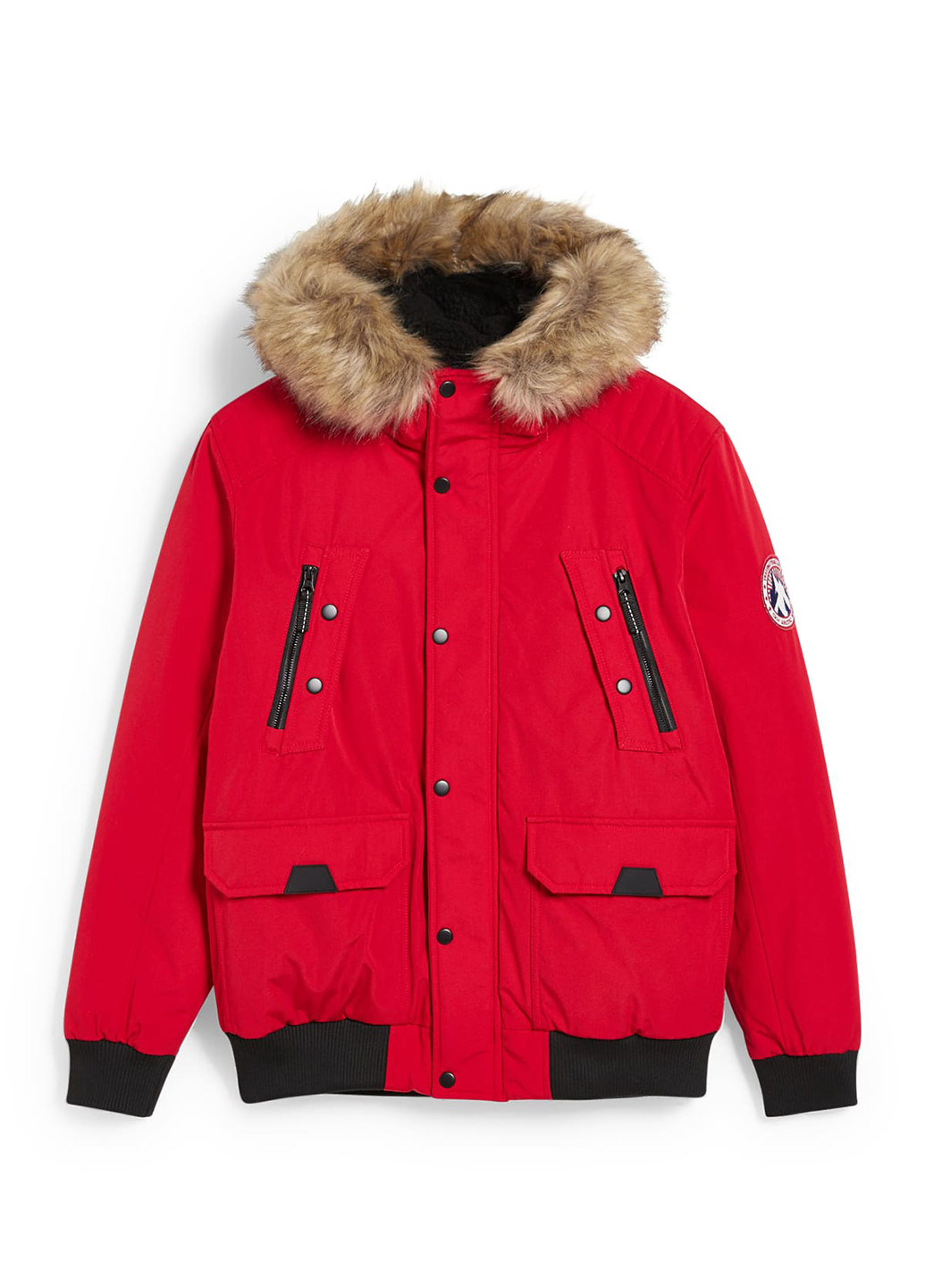 Червона зимня куртка C&A