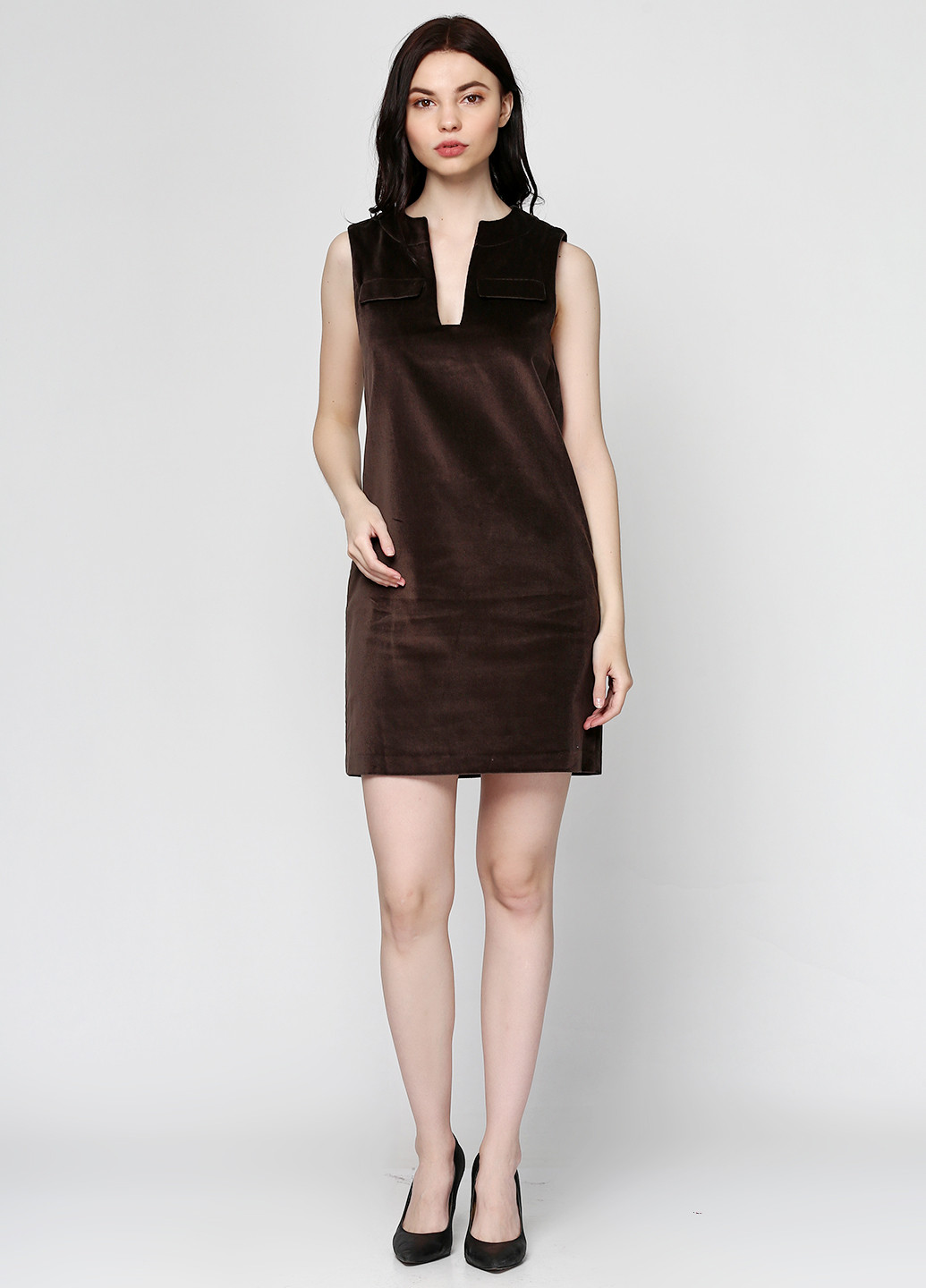 Темно-коричневое кэжуал платье Paul & Joe однотонное