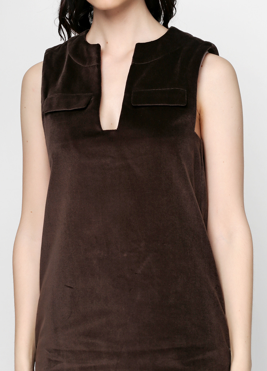 Темно-коричневое кэжуал платье Paul & Joe однотонное