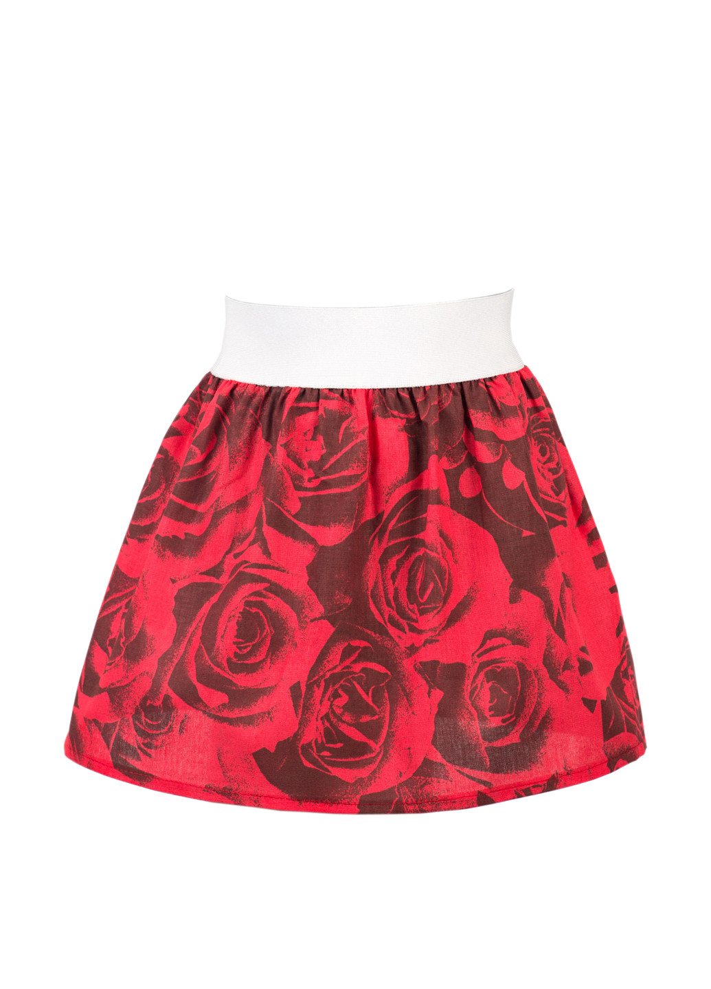 Красная кэжуал цветочной расцветки юбка Ласточка