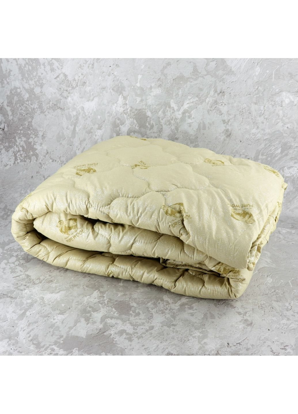 Ковдра закрита вовна овеча (Мікрофібра) PURE WOOL Полуторна 145х210 55079 Moda (253614002)