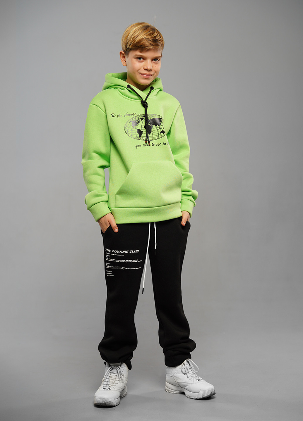 Ерік салатовий, теплий спортивний костюм із начосом Sinthia (254916633)