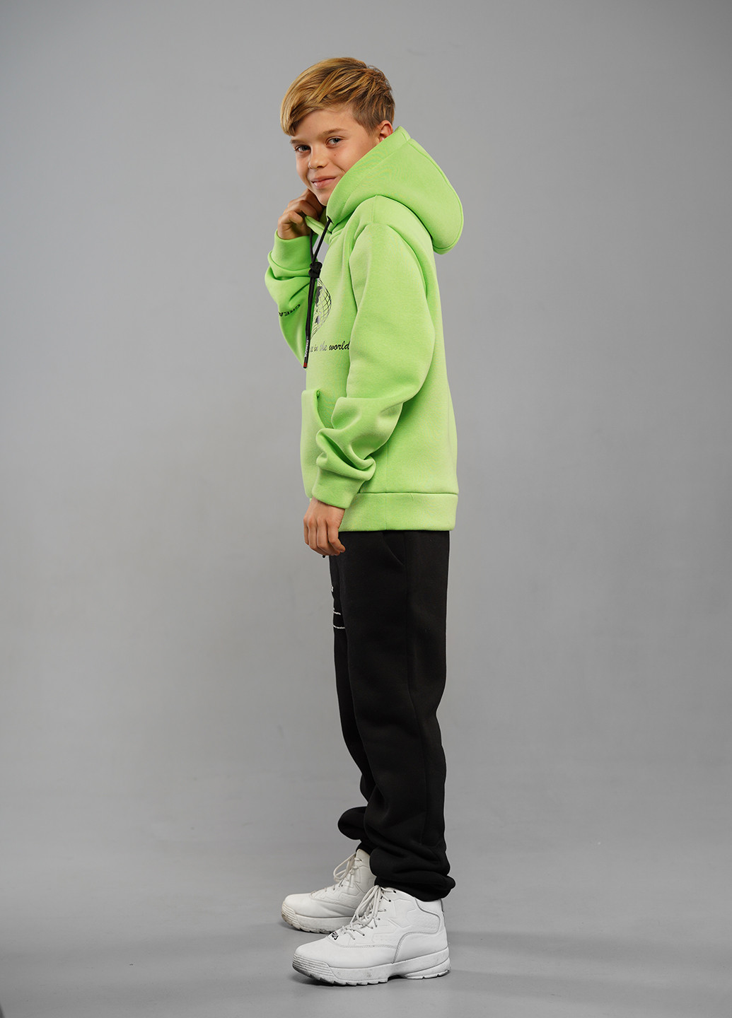 Ерік салатовий, теплий спортивний костюм із начосом Sinthia (254916633)