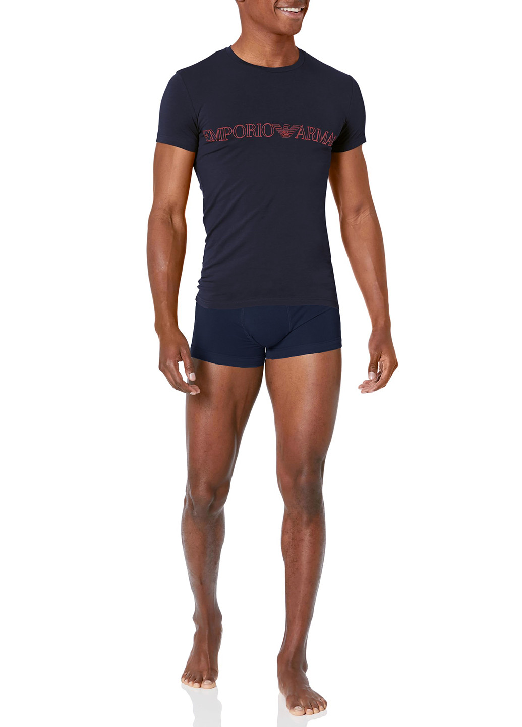 Синий демисезонный комплект (футболка, трусы) Emporio Armani