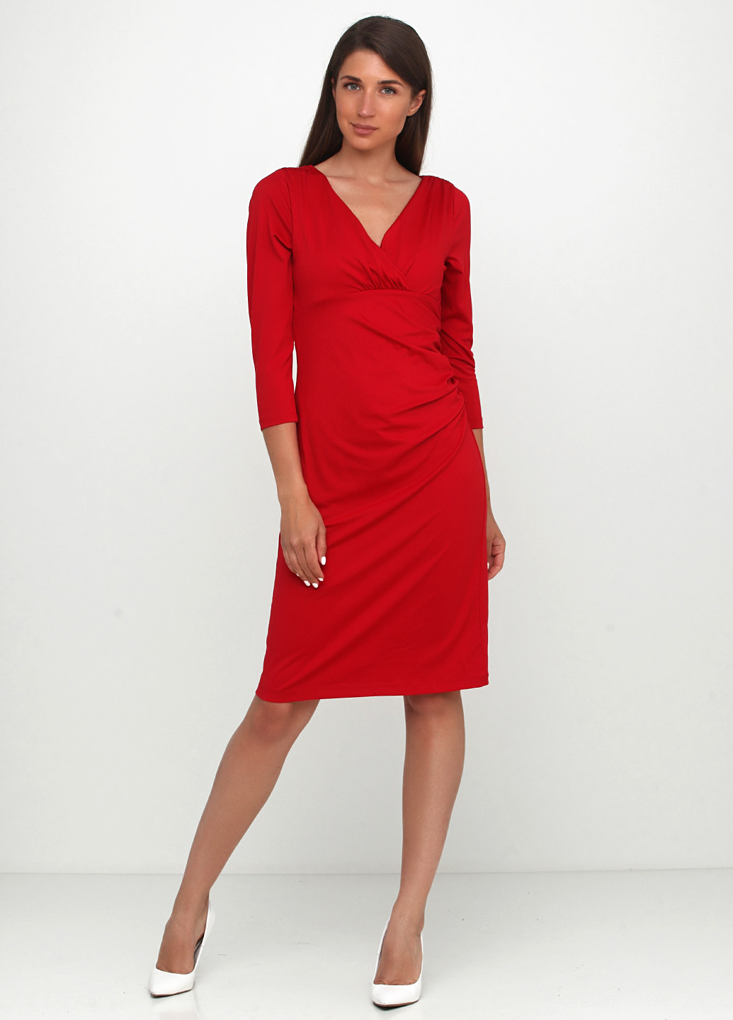 Красное кэжуал платье футляр Francesca's однотонное