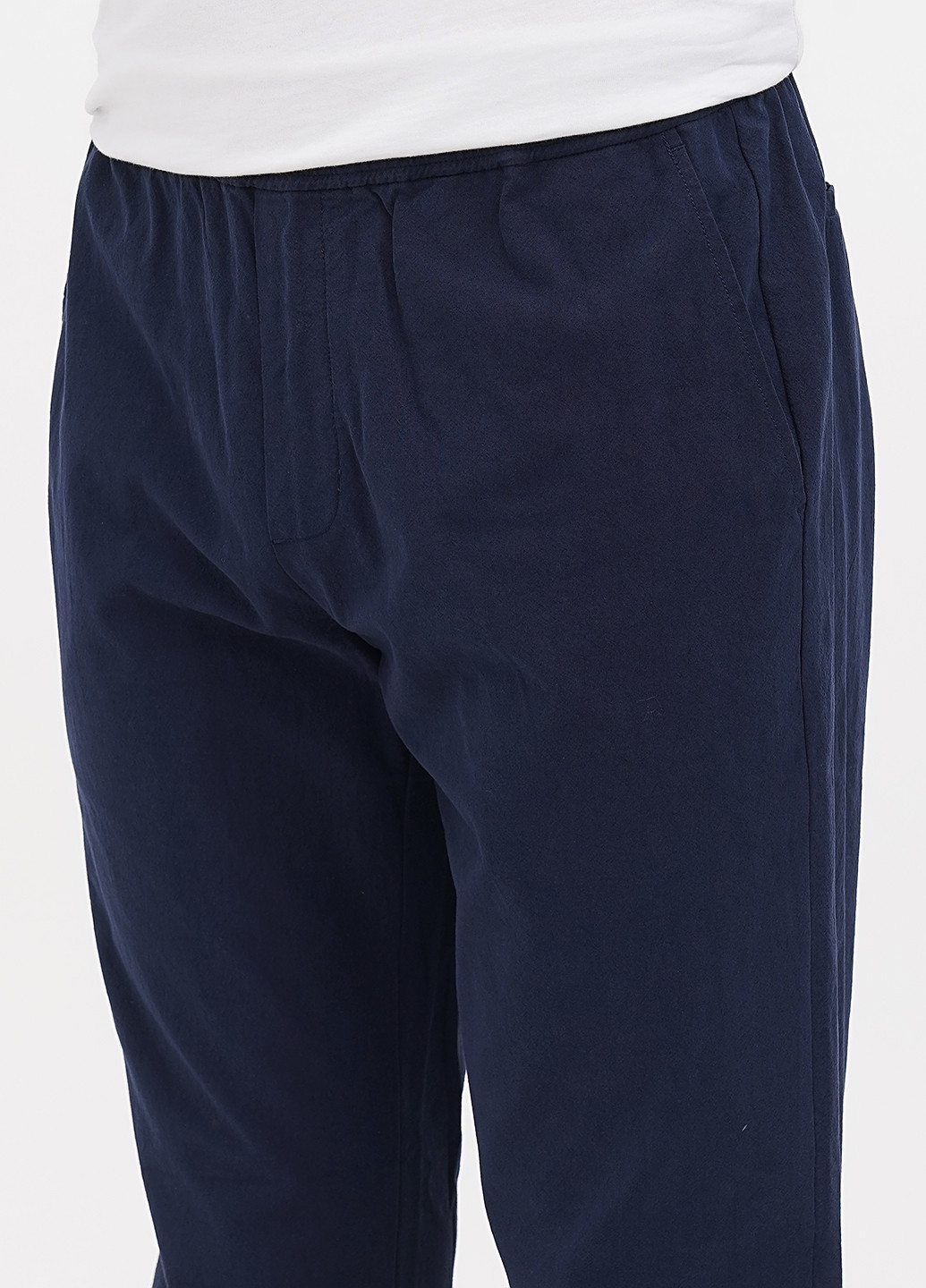 Темно-синие кэжуал демисезонные прямые брюки Minimum