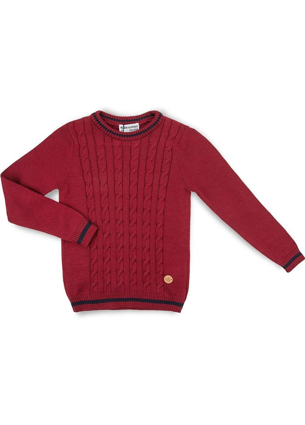 Кофта в'язана з косами (AFB1033-128B-red) NA (251313024)