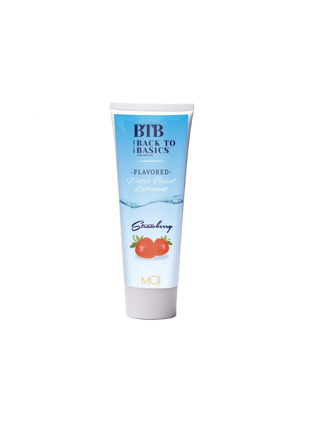 Лубрикант на водній основі BTB FLAVORED STRAWBERRY з ароматом полуниці (75 мл) MAI (252156210)