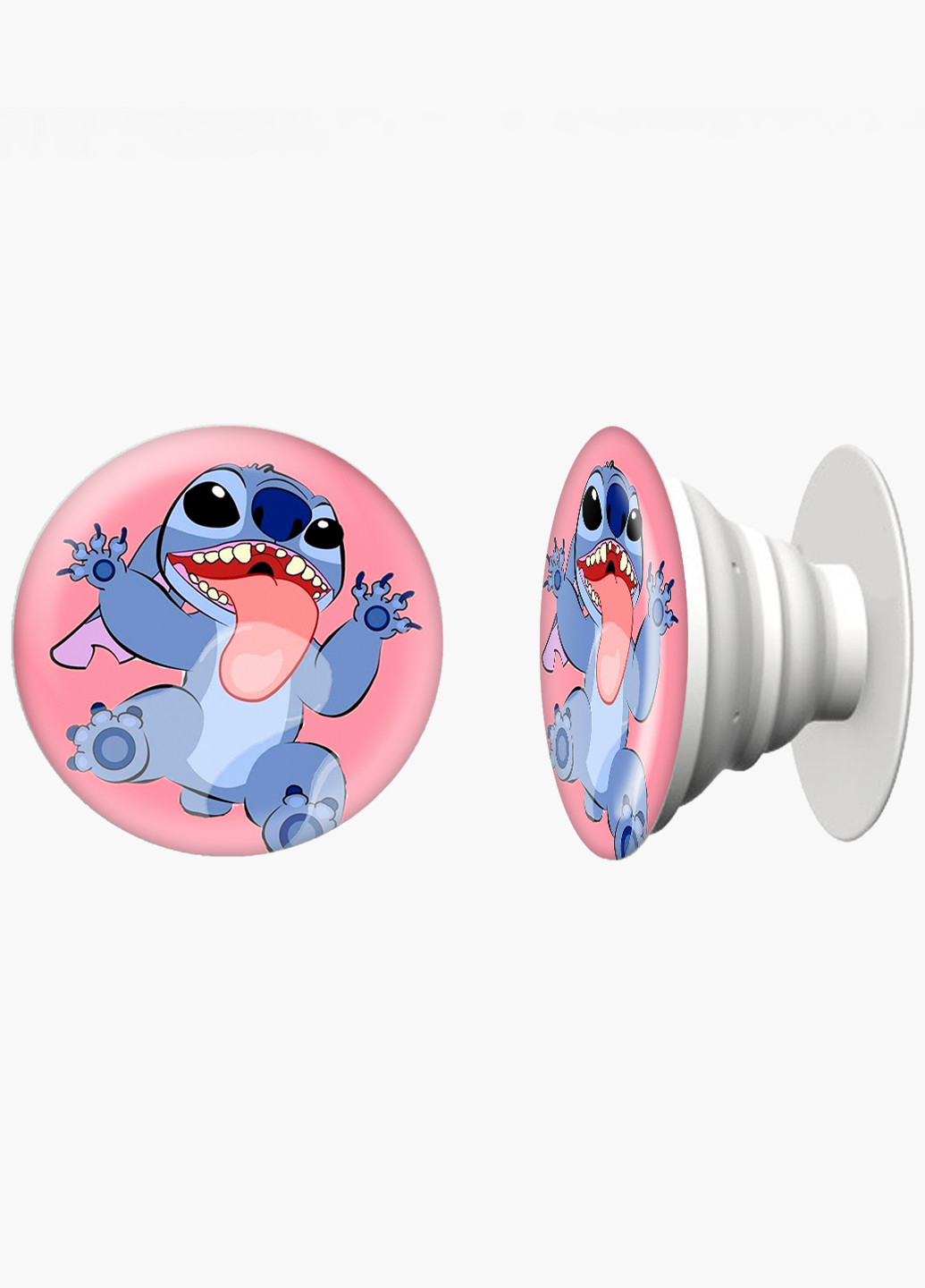 Попсокет (Popsockets) тримач для смартфону Стіч (Stitch) (8754-2684) Чорний MobiPrint (221548553)