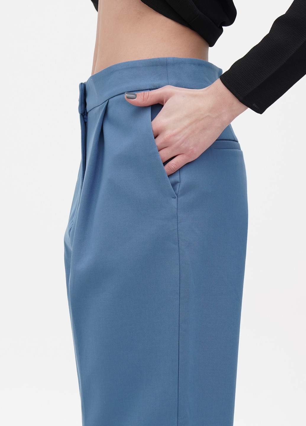 Светло-синие кэжуал, классические демисезонные классические брюки Claudie Pierlot
