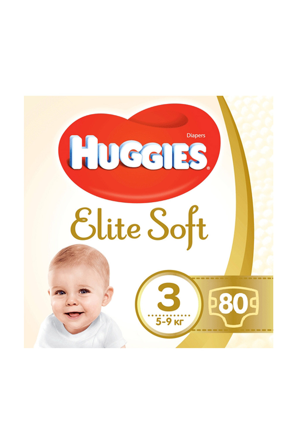 Підгузки Elite Soft 3 (5-9 кг) MEGA PACK, (80 шт.) Huggies (130948317)