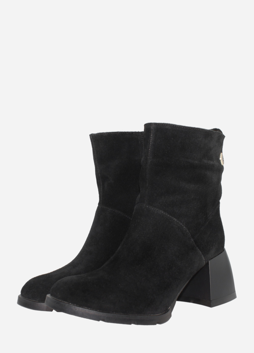 Осенние ботинки re1612-6055-11 черный El passo из натуральной замши