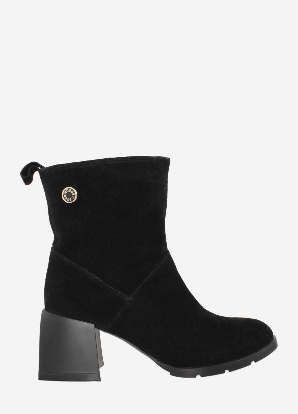 Осенние ботинки re1612-6055-11 черный El passo из натуральной замши