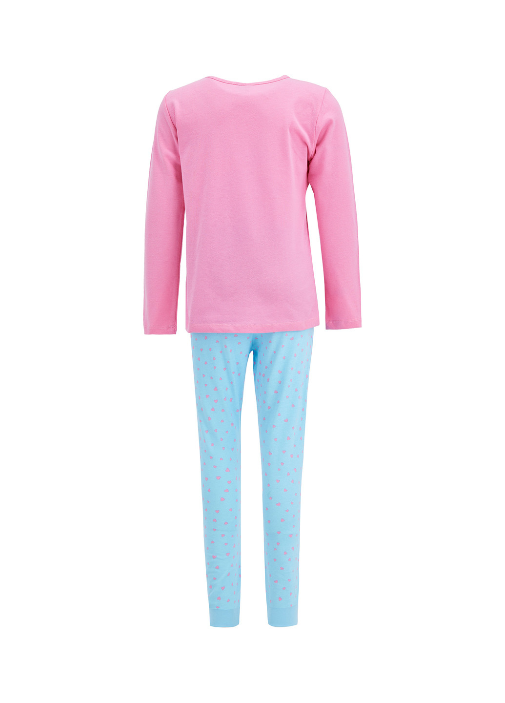 Розовая всесезон пижама лонгслив + брюки DeFacto