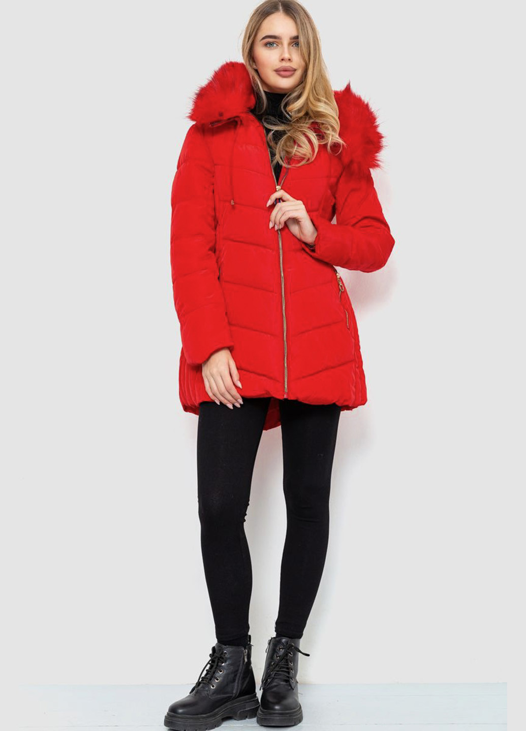 Червона зимня куртка Ager