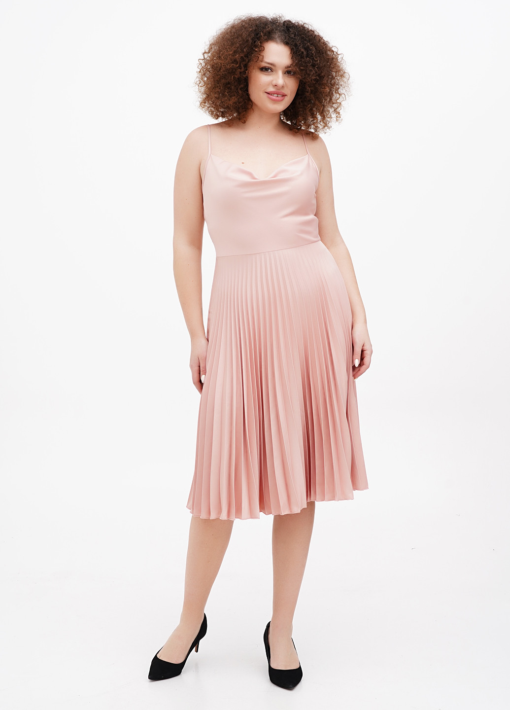 Персикова кежуал сукня плісована Closet однотонна
