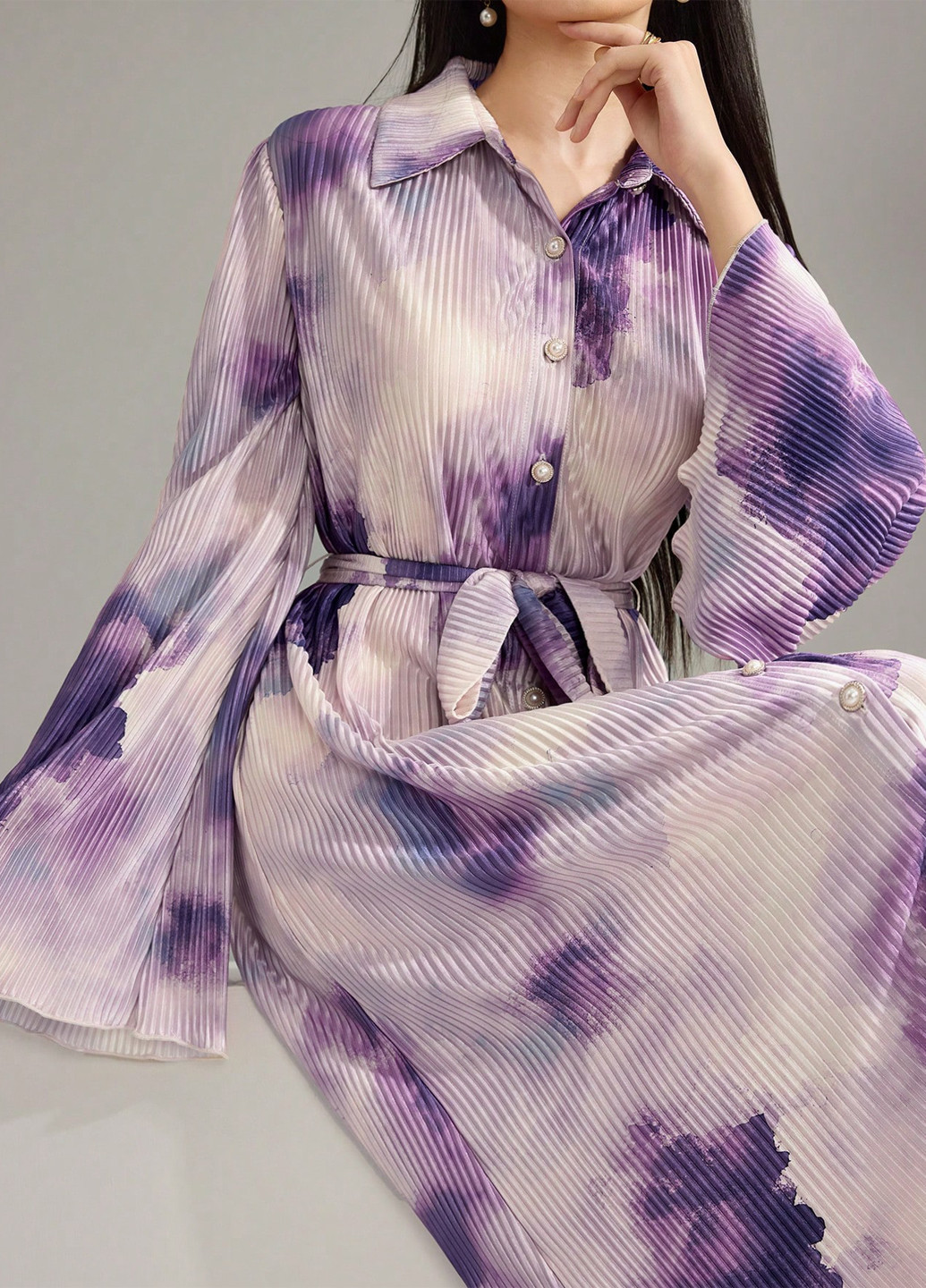 Фіолетова кежуал сукня сукня-сорочка SHEIN варенка