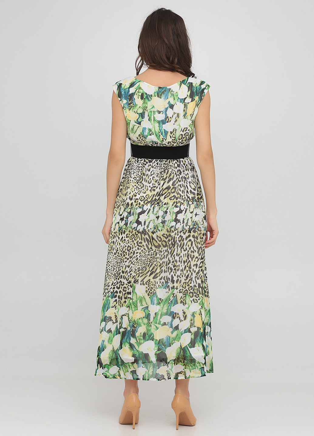 Зеленое кэжуал платье Vero Moda с цветочным принтом