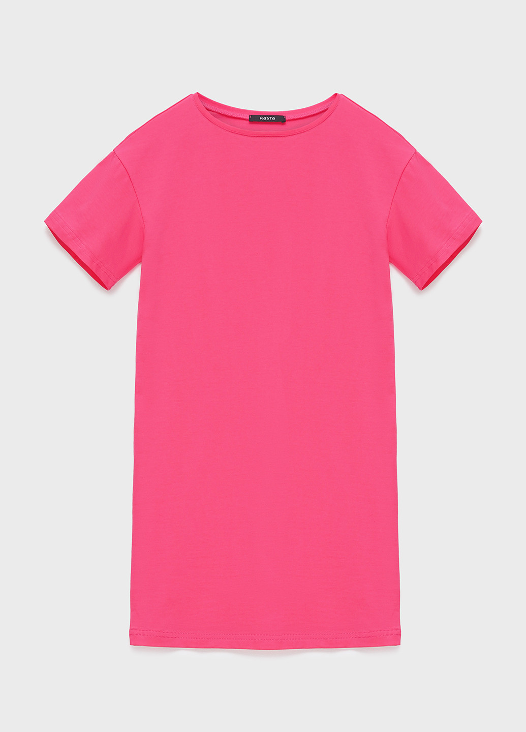 Розовая летняя футболка-платье женское KASTA design