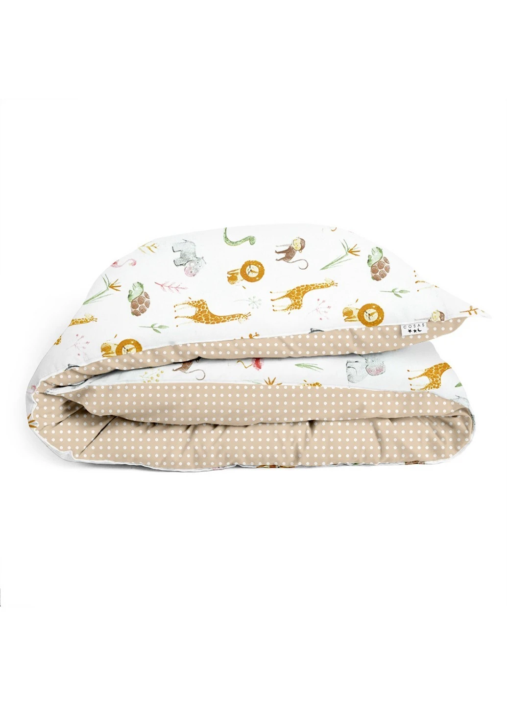Підліткова постільна білизна AFRICA ZOO DOTS BEIGE (підковдра 155х215 см, наволочка 50х70 см, простирадло 155х240 см) Cosas (251801348)