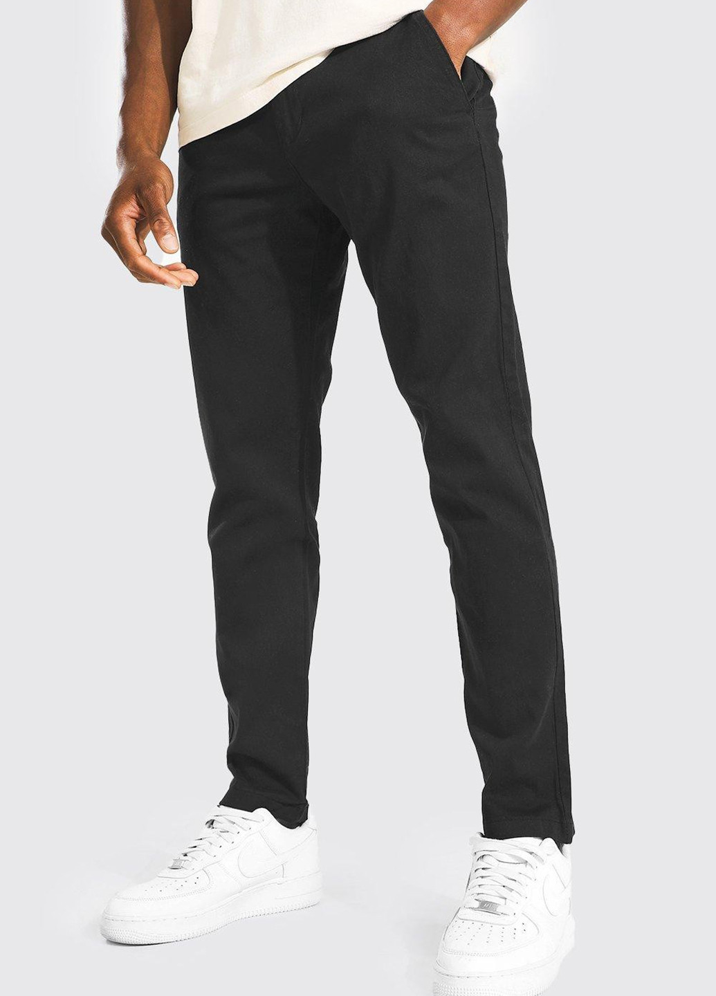 Черные кэжуал демисезонные зауженные брюки Boohoo