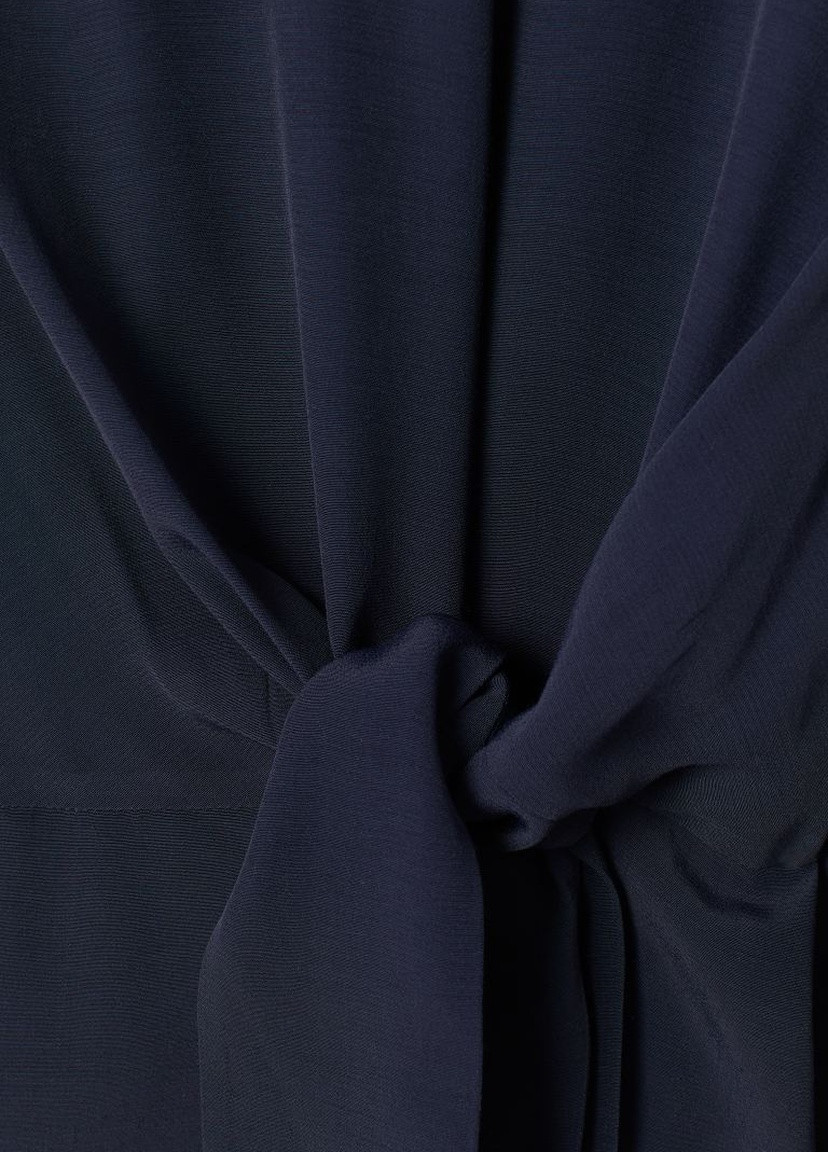 Темно-синя блузка з вузлом H&M