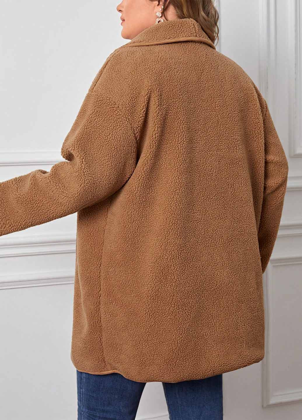 Песочное демисезонное Пальто оверсайз SHEIN