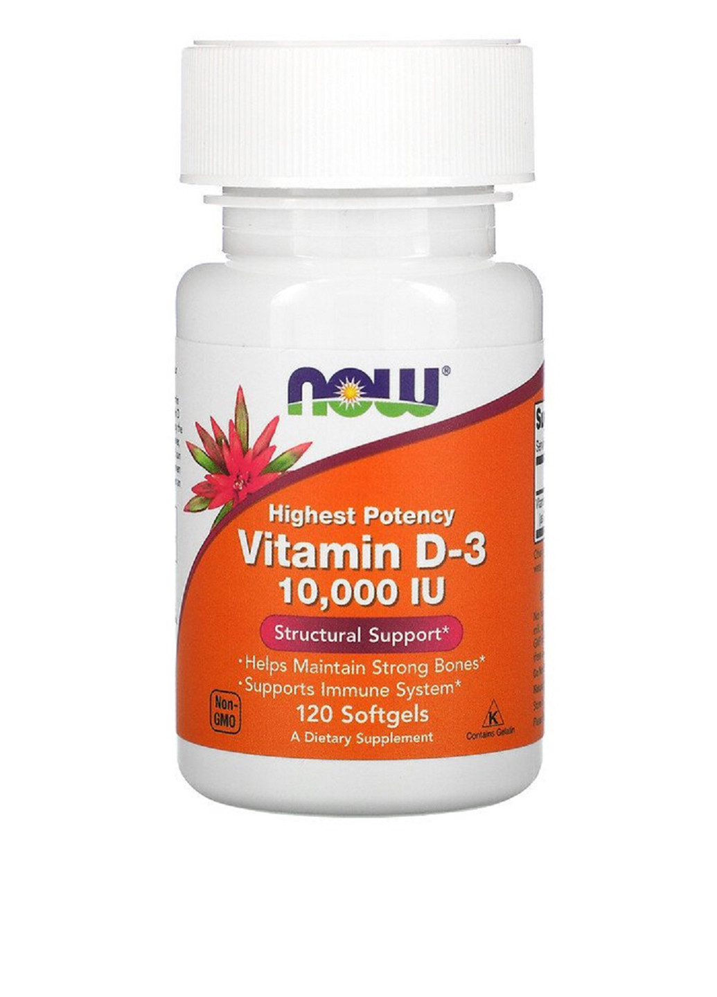 Витамин D3 10000 МЕ (120 капс.) Now Foods (251206354)