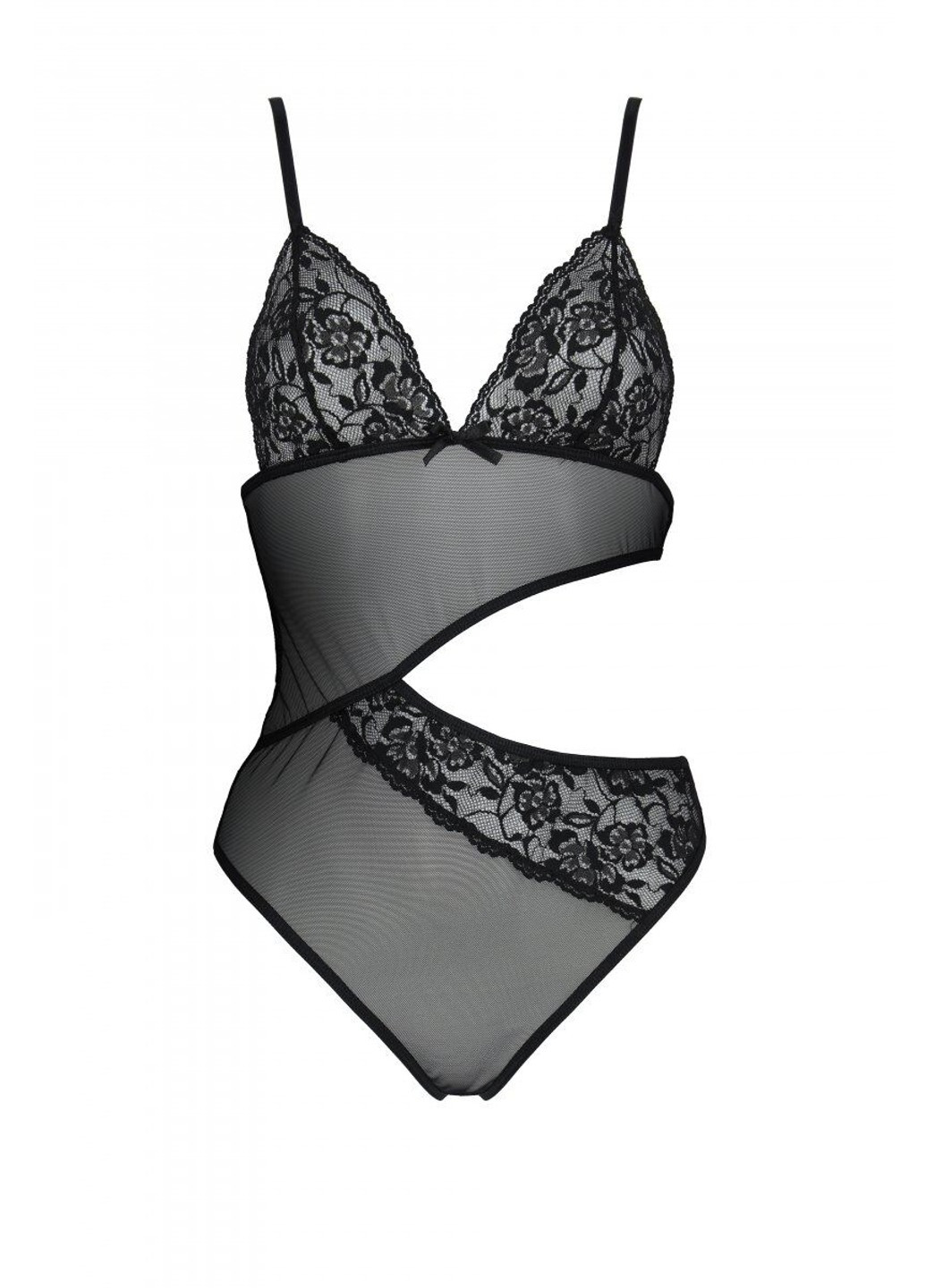 Боді з ажурним ліфом Christa Body black XXL/XXXL — Passion (255459591)
