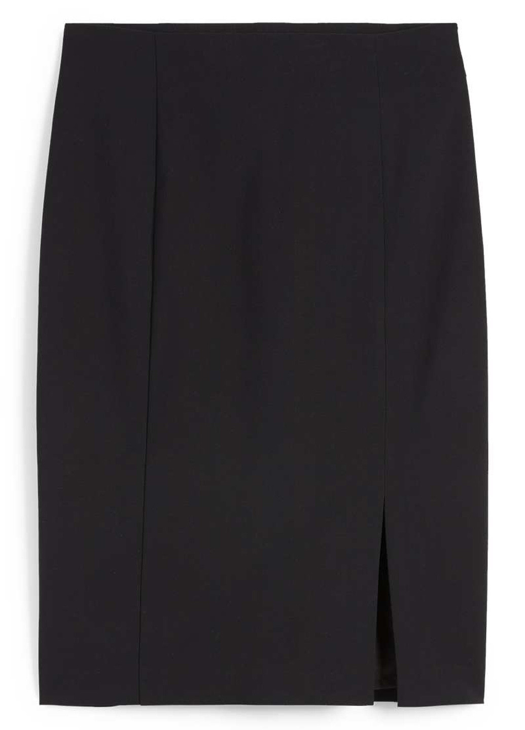 Черная офисная однотонная юбка C&A карандаш