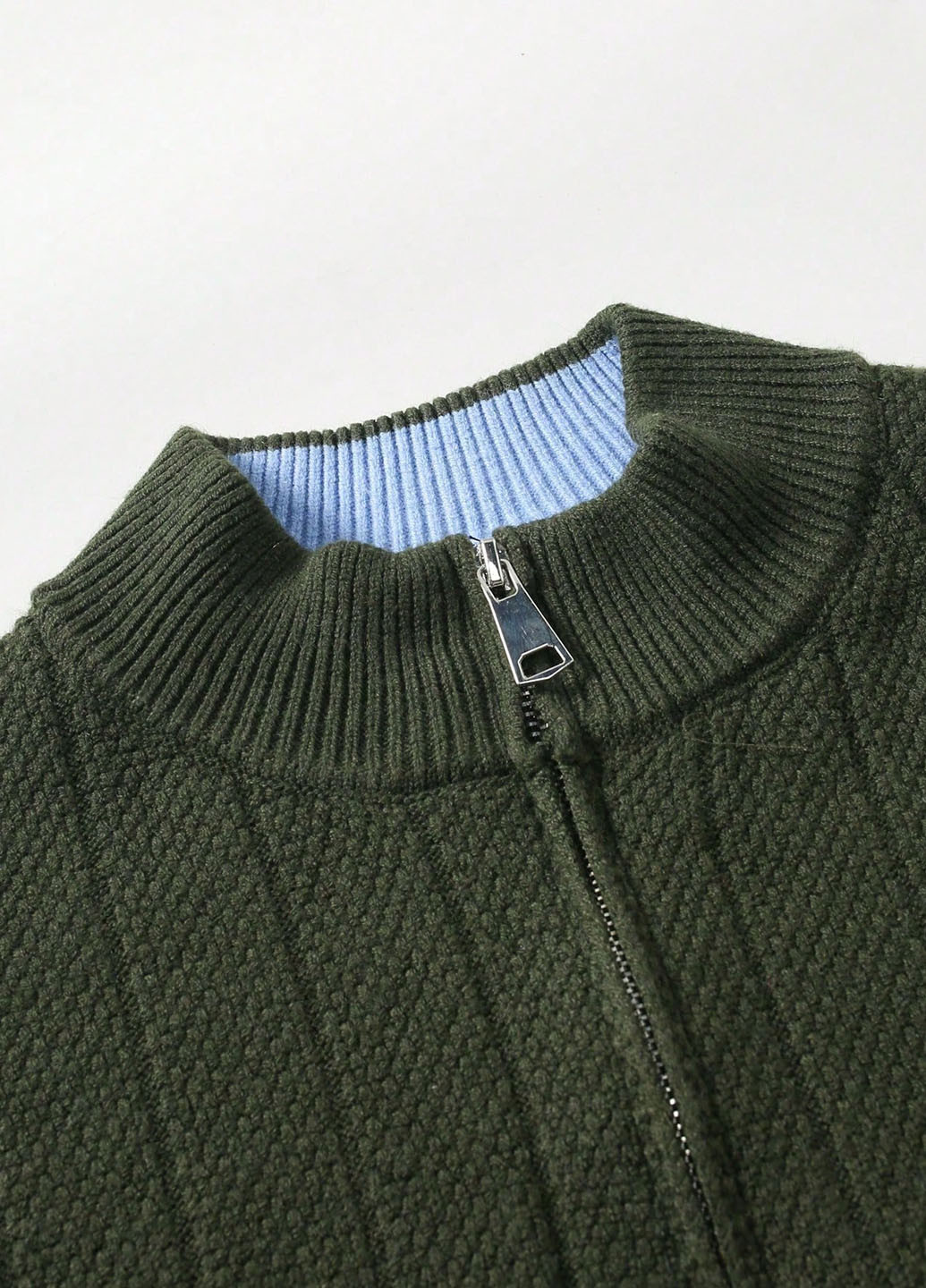 Серо-зеленый демисезонный кардиган SHEIN