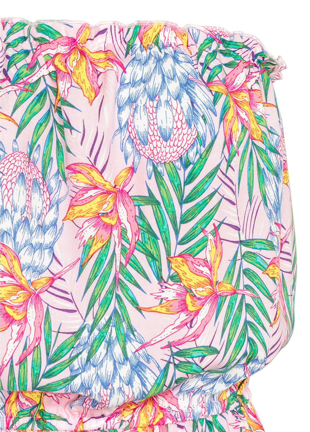 Комбинезон H&M комбинезон-шорты цветочный светло-розовый кэжуал