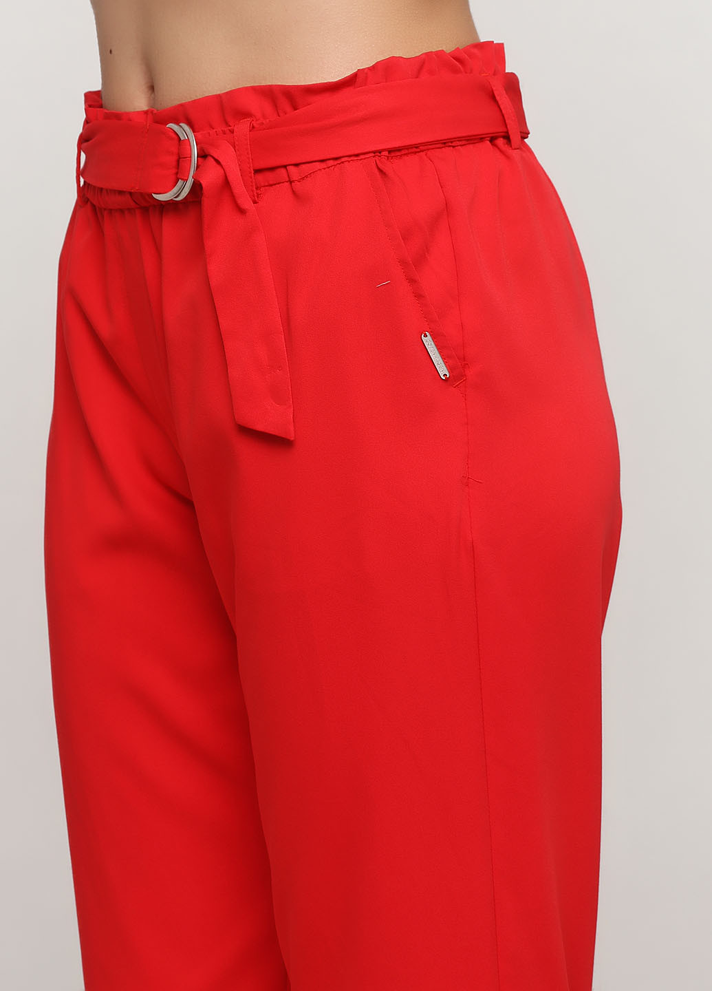 Красные кэжуал летние зауженные брюки BRANDTEX COPENHAGEN