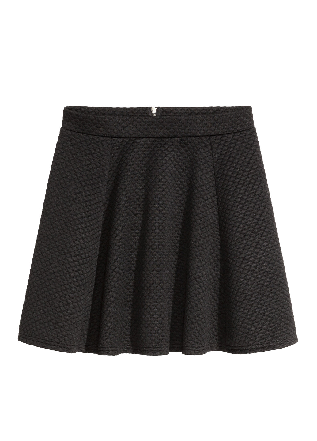 Черная кэжуал однотонная юбка H&M колокол