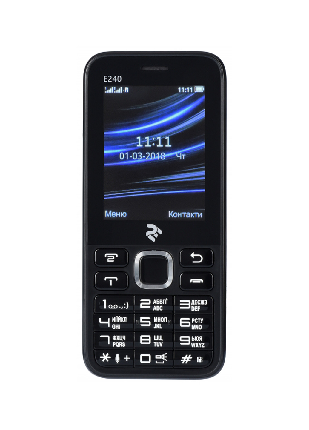 Мобільний телефон (708744071132) 2E 2E E240 DualSim Black чорний