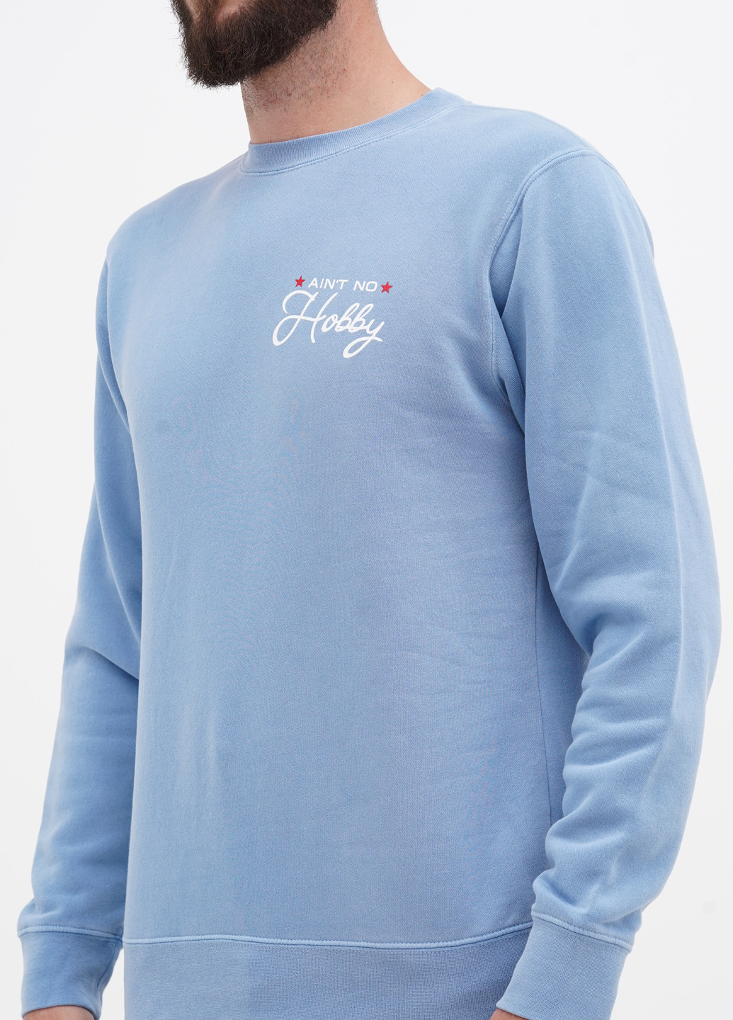 Сіро-голубий світшот Independent малюнок без декору (305788352)