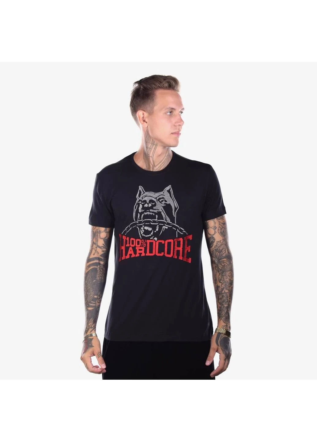 Черная футболка мужская hardcore чёрный Power