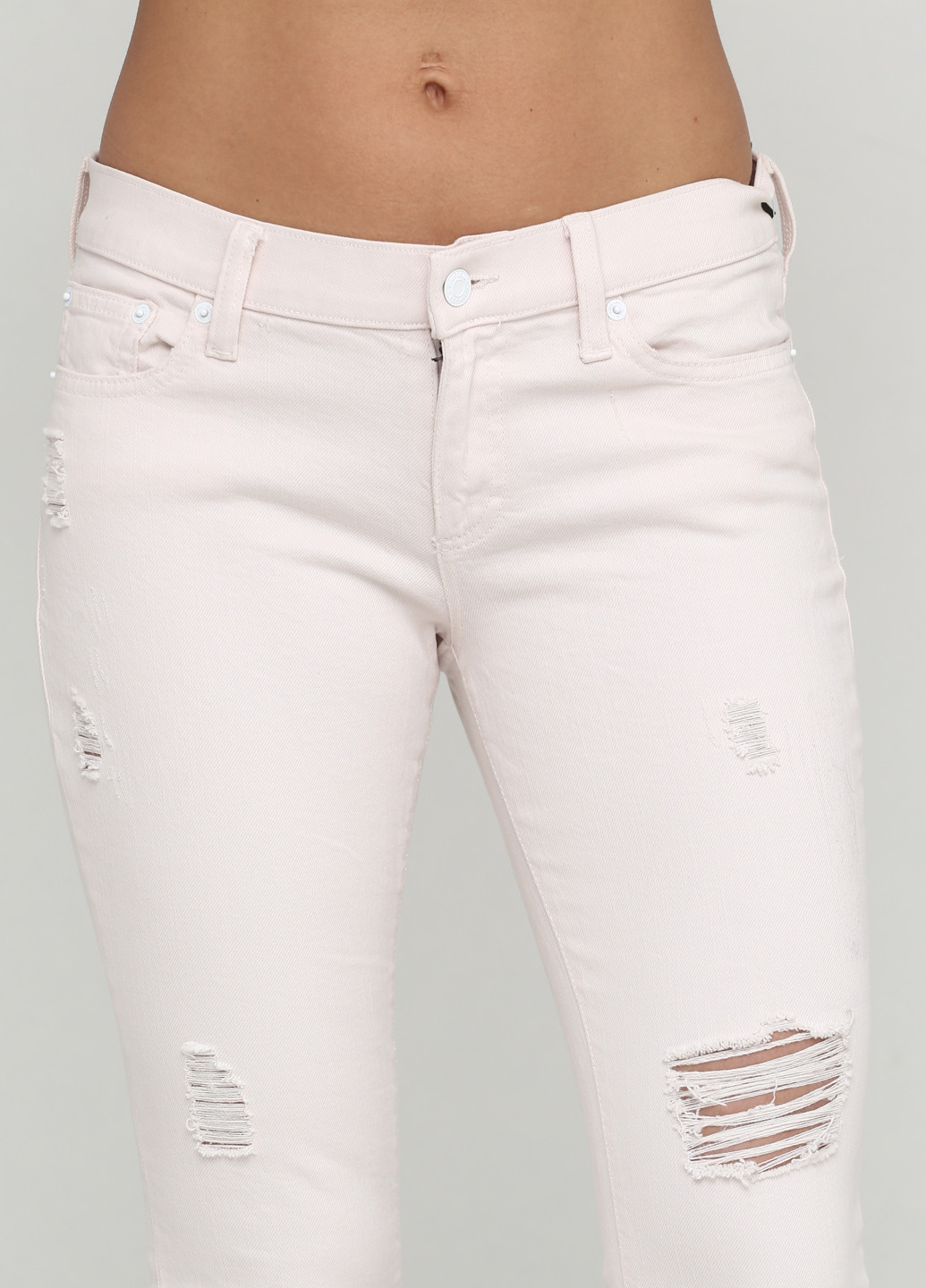 Бледно-розовые демисезонные зауженные джинсы Gap