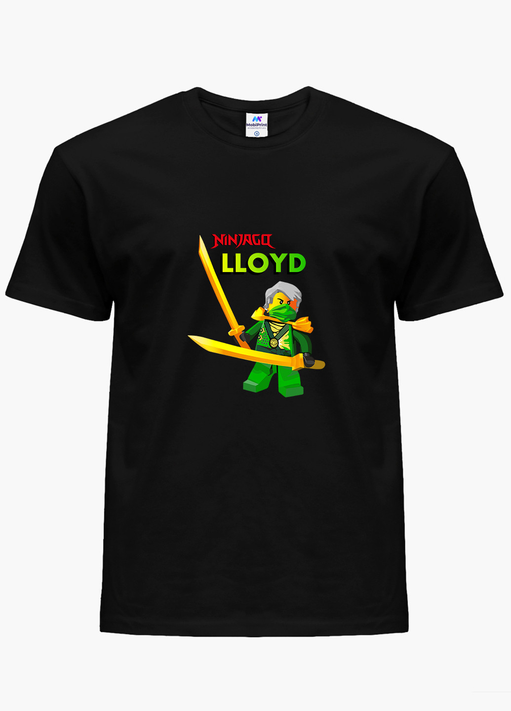 Чорна демісезонна футболка дитяча ллойд гармадон лего ніндзяго (lloyd montgomery garmadon lego ninjago masters of spinjitzu) (9224-2641) MobiPrint