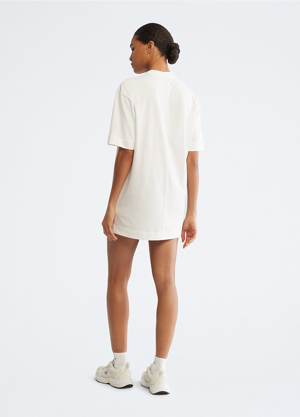 Білий кежуал сукня сукня-футболка Calvin Klein однотонна