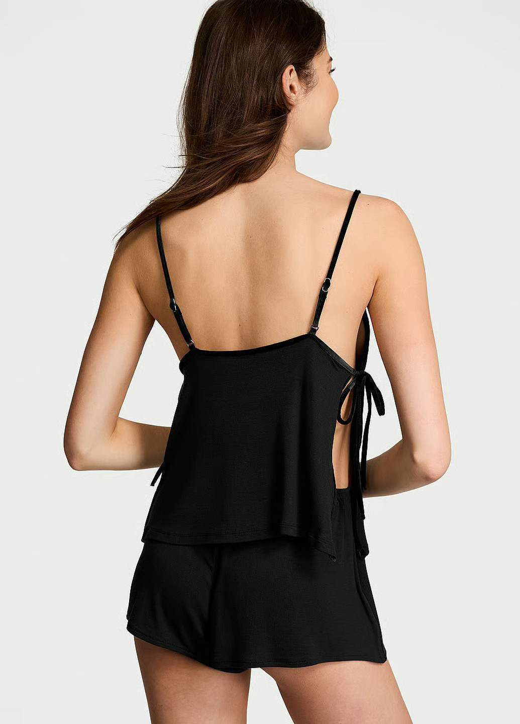 Чорна всесезон піжама (топ, шорти) топ + шорти Victoria's Secret