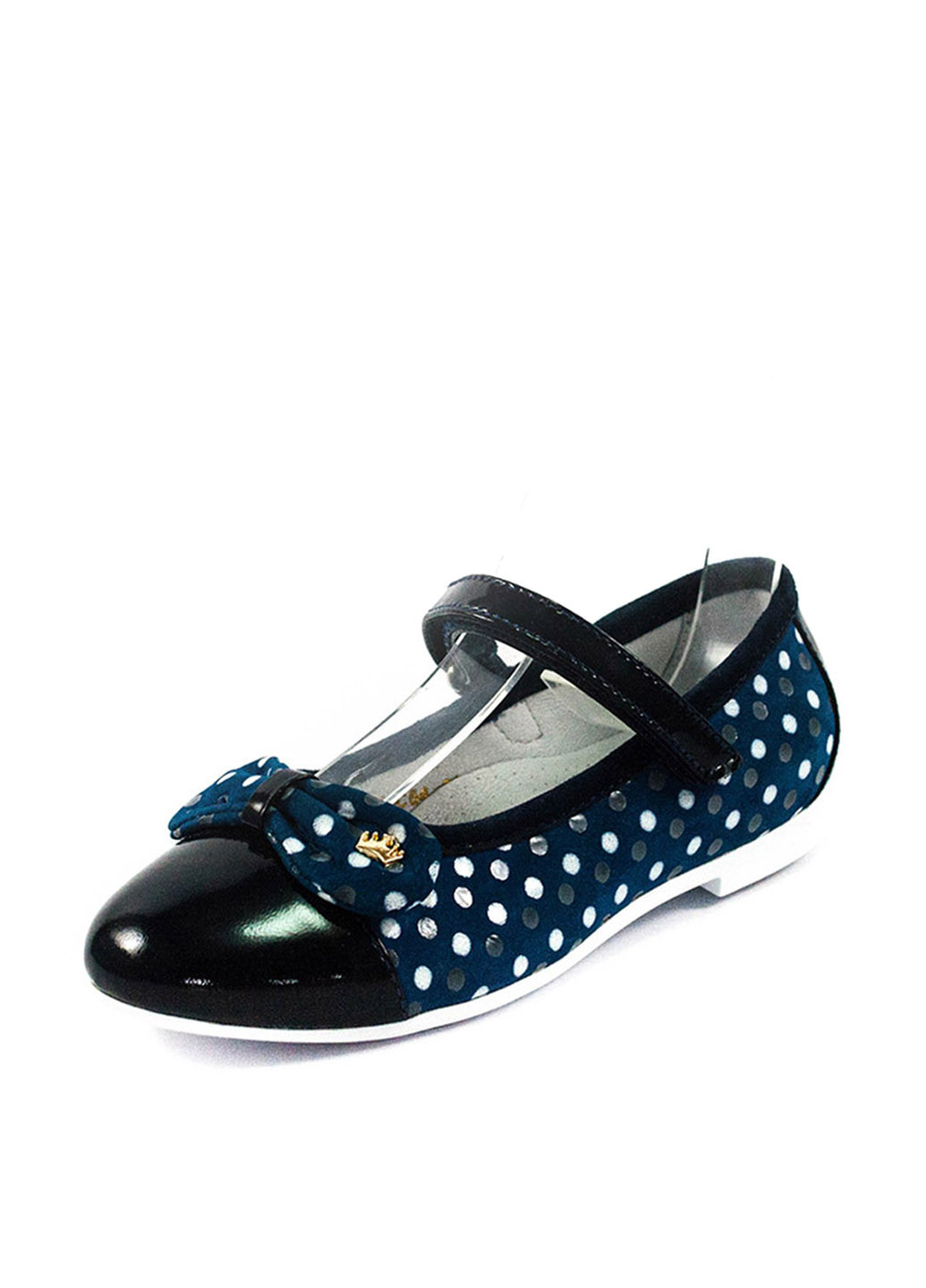 Темно-синие туфли на низком каблуке Foletti Kids
