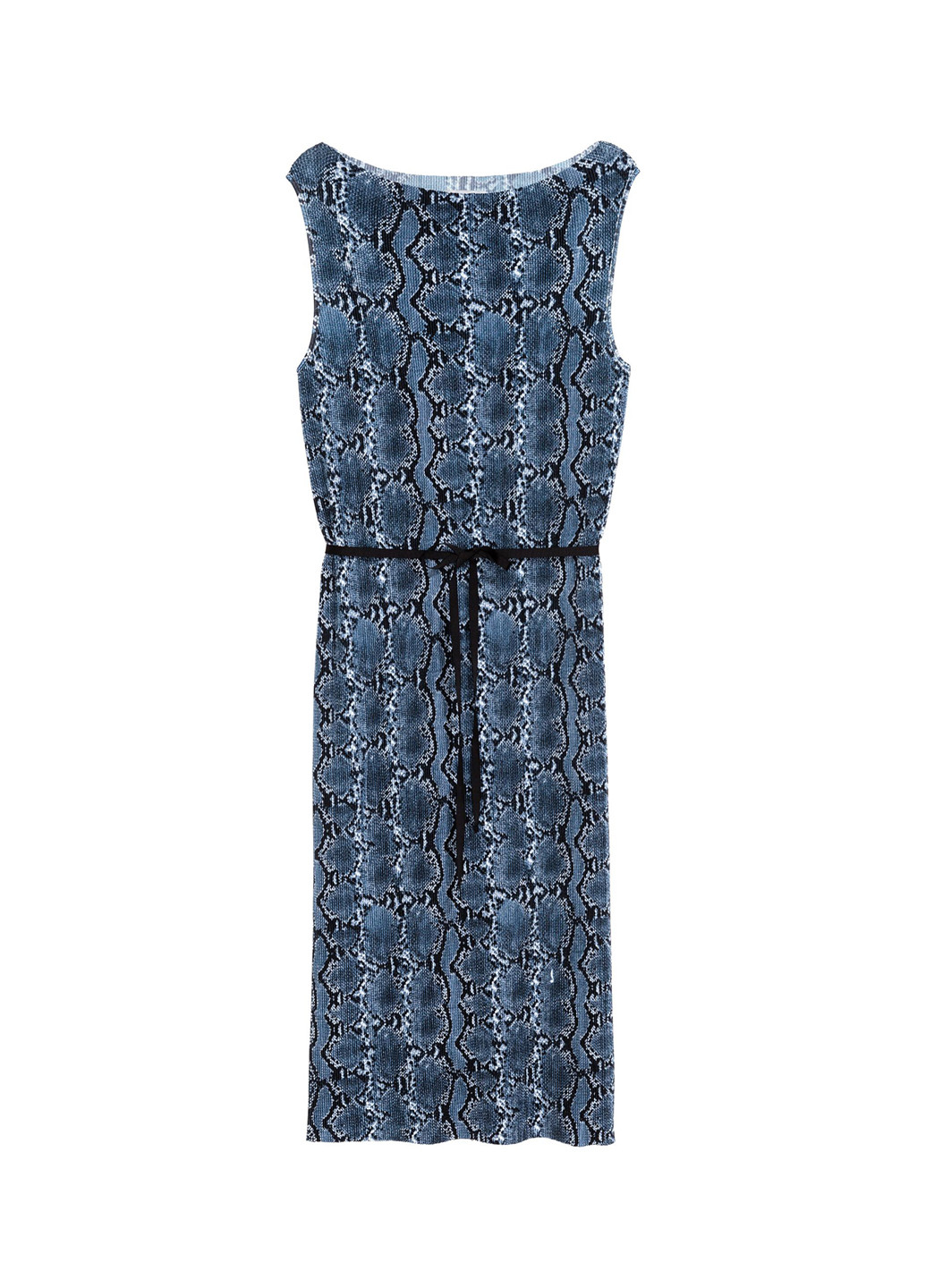 Темно-синее кэжуал платье H&M змеиный