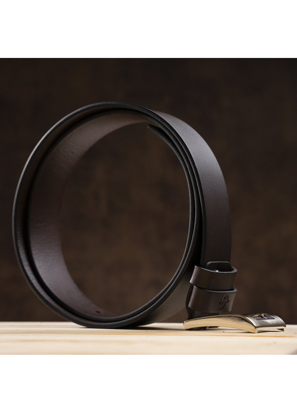 Мужской кожаный ремень 120х3,5 см Grande Pelle (229458924)