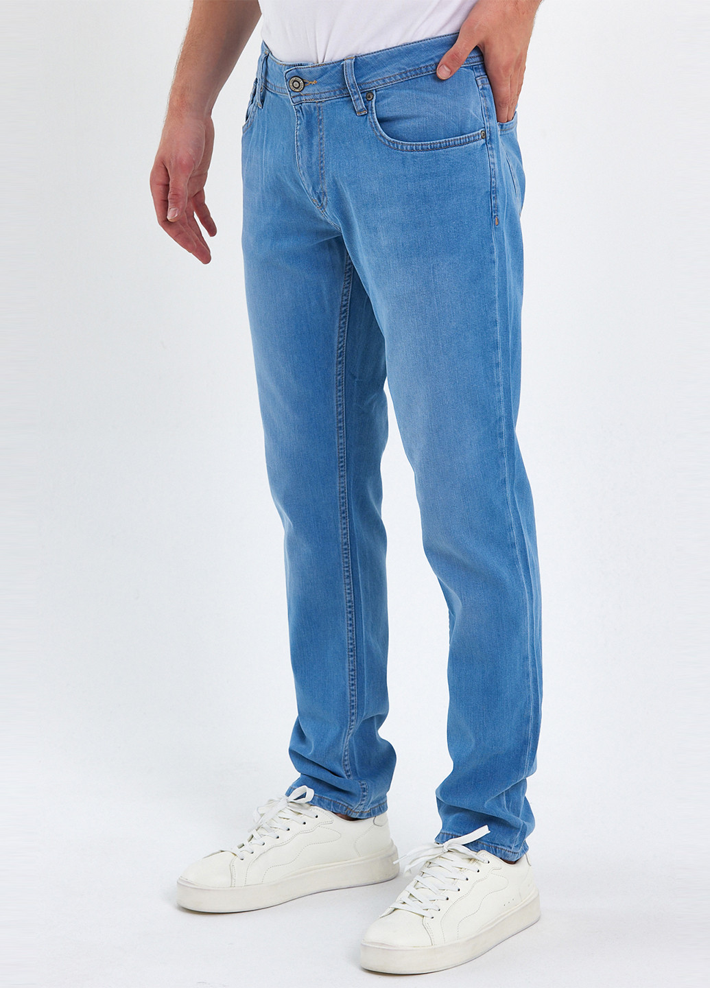 Синие демисезонные зауженные джинсы Trend Collection