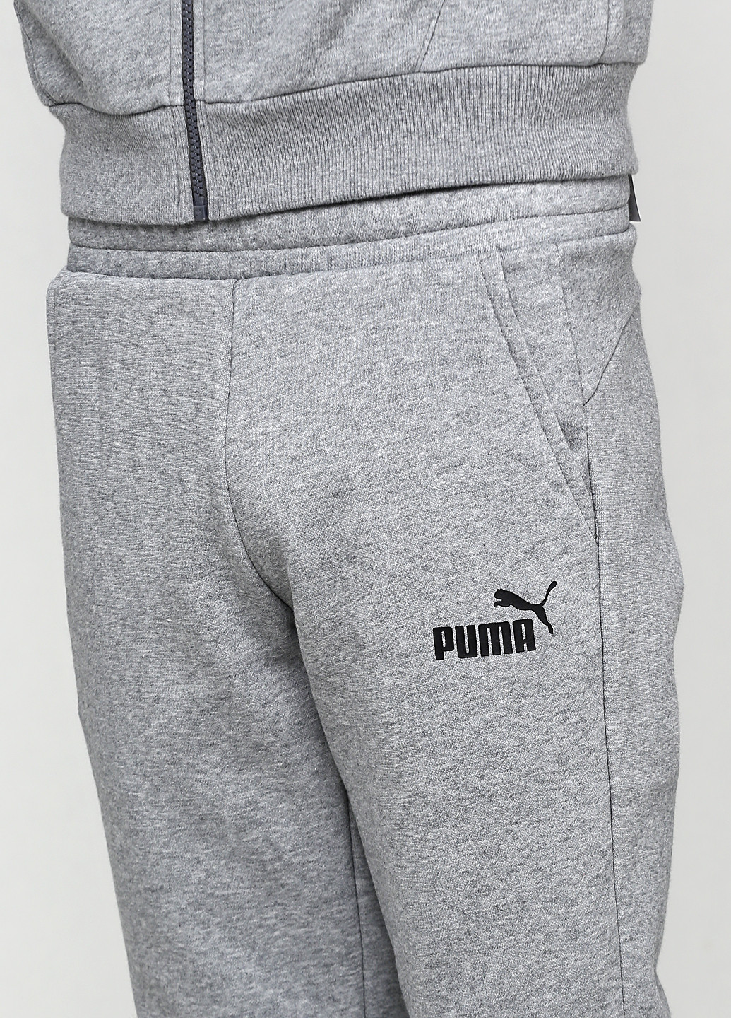 Серые спортивные демисезонные зауженные брюки Puma